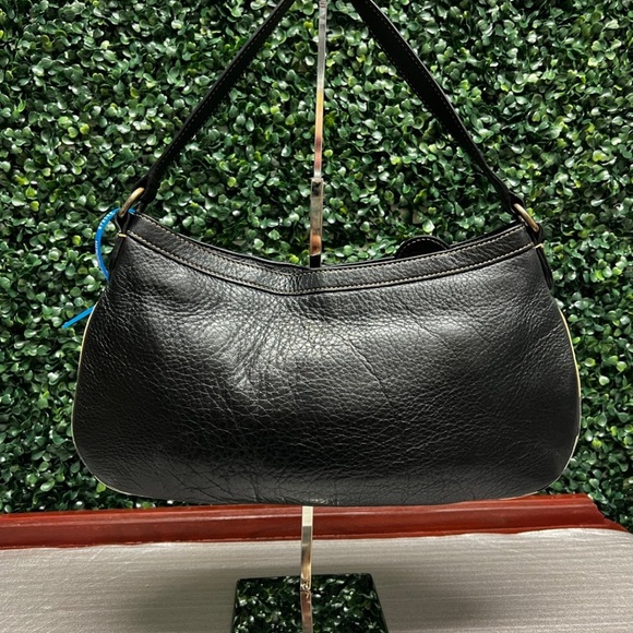 BURBERRY Calfskin Two Front Pocket Shoulder Bag Black - Picture 3 of 11